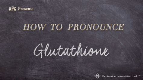 How to Pronounce Glutathione (Real Life Examples!) .